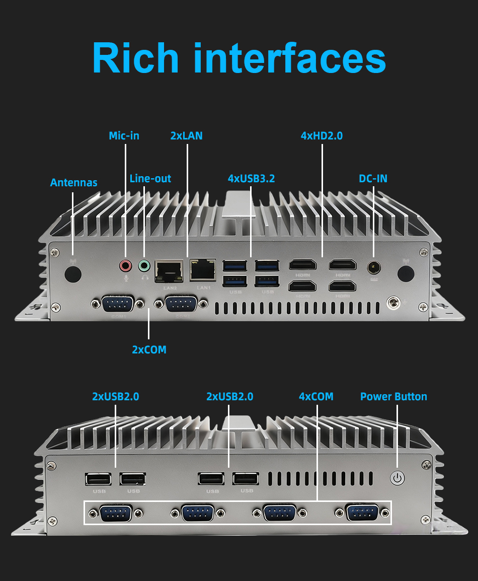 Fanless Industrial Mini PC 6xR - Fanless Industrial Pc Rs485 Core I7 review and price